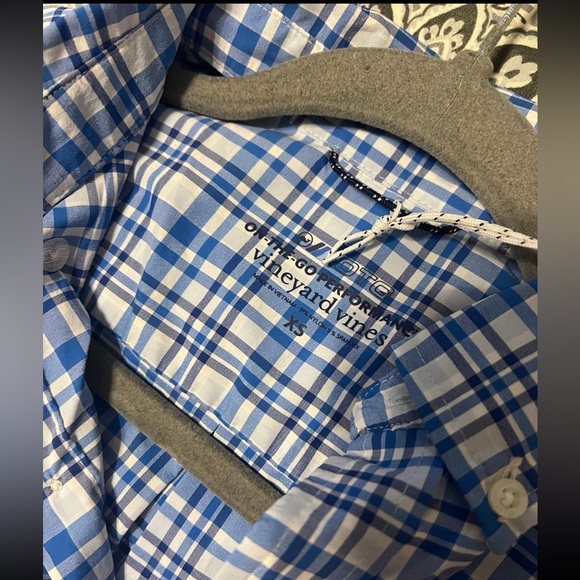 Vineyard Vines Men’s Performance Long-Sleeve Blue Check Polo Shirt Size XS NWT - Picture 5 of 5
